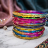 Dark MultiColor Glass Bangles