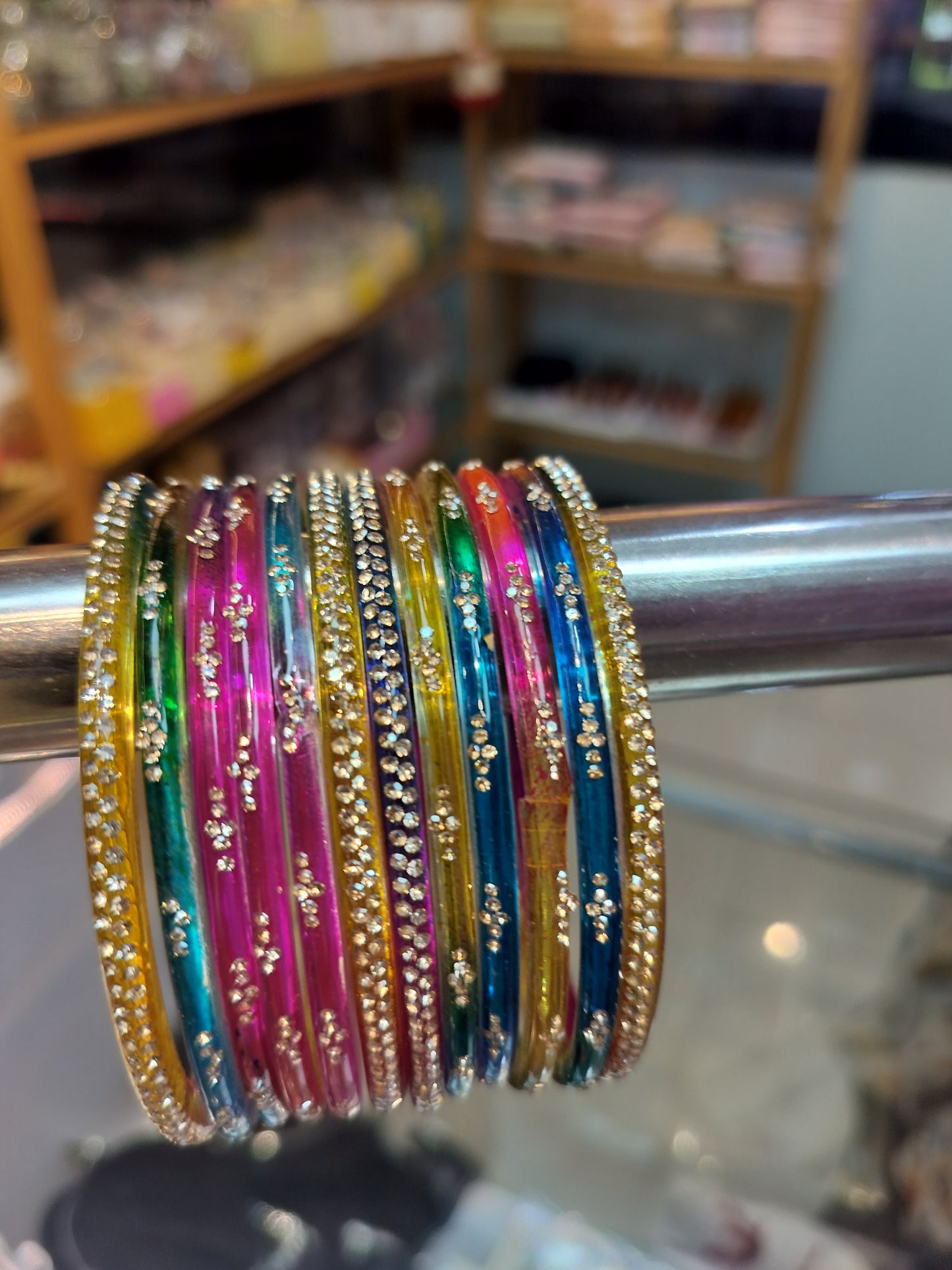 Dark MultiColor Glass Bangles