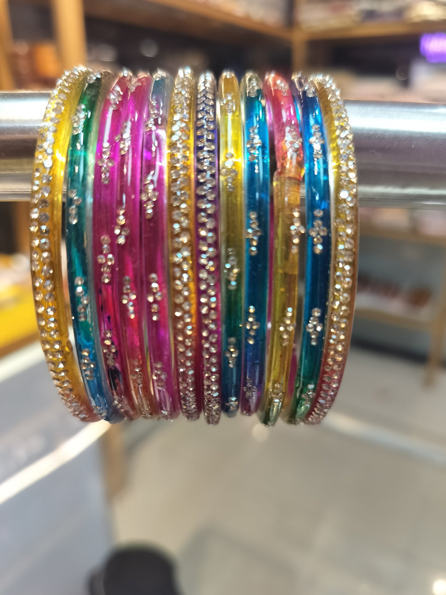 Dark MultiColor Glass Bangles