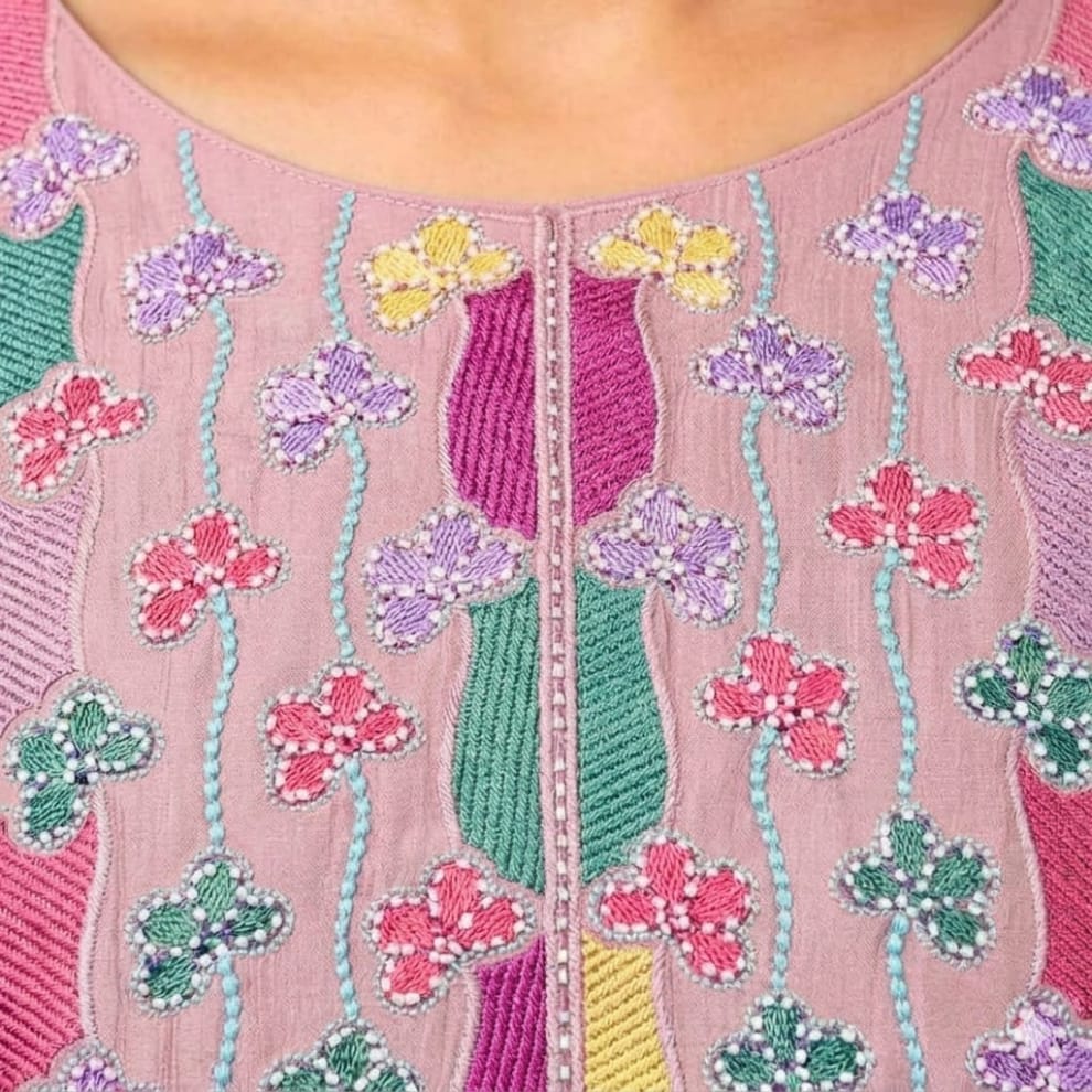 Pink Blush Bloom Cotton Suit Set