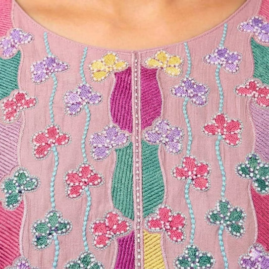 Pink Blush Bloom Cotton Suit Set
