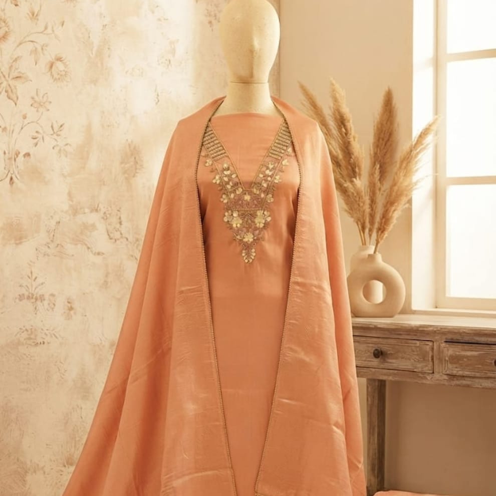 Royal Aura – Embroidered Unstitched Suit Set