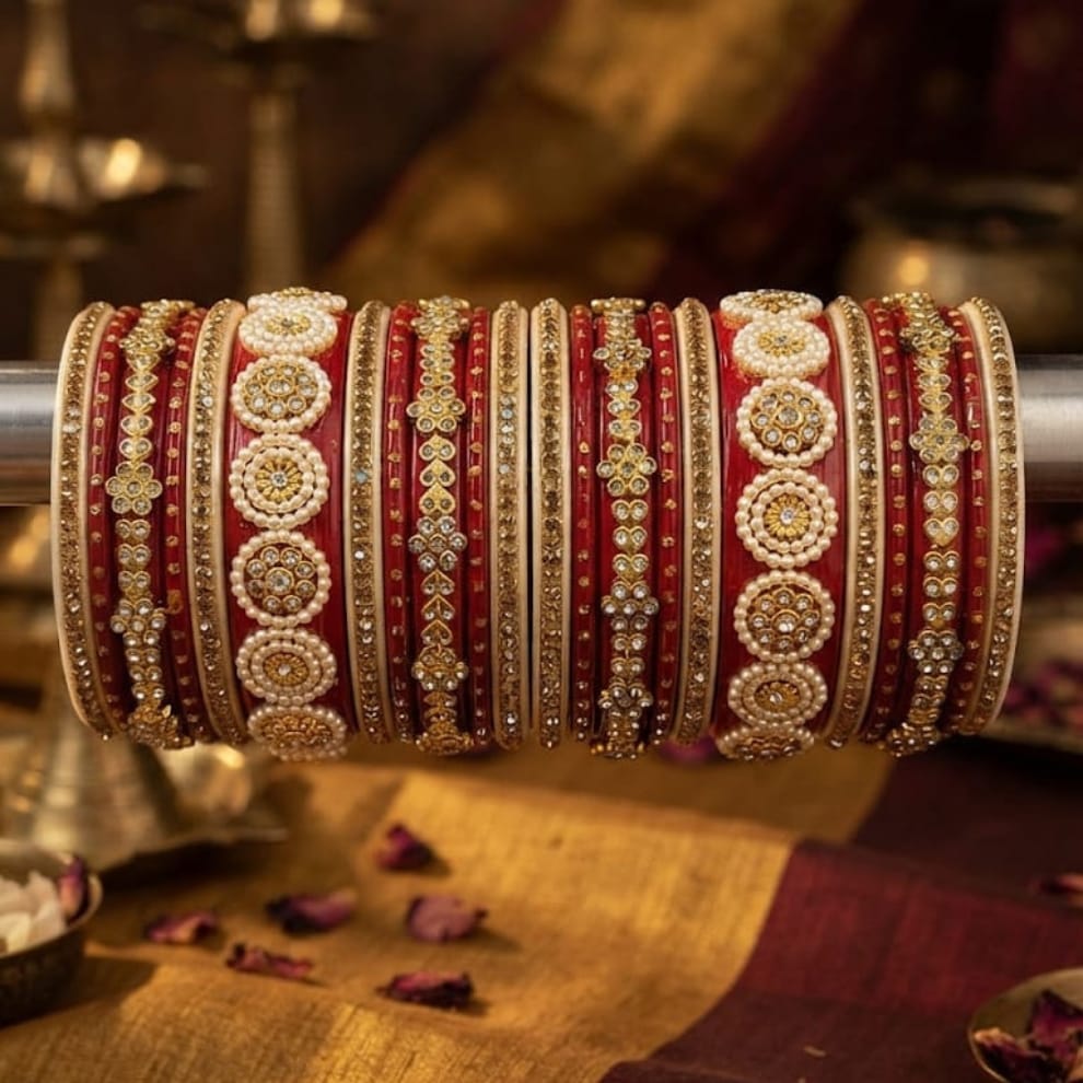 Royal Red Heritage Premium Lac Chuda Set