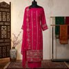 Zareen Floral Georgette Unstitched Suit Set - Pink