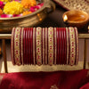 Royal Ruby Punjabi Lac Chooda Set - Red