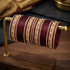 Royal Ruby Punjabi Lac Chooda Set - Maroon