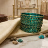 Lahariya Designer Glass Bangles - Green