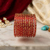 Lahariya Designer Glass Bangles - Red
