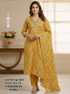 Mustard Daily Wear Readymade Cotton Suit Set