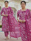 Lavender Daily Wear Readymade Cotton Suit Set