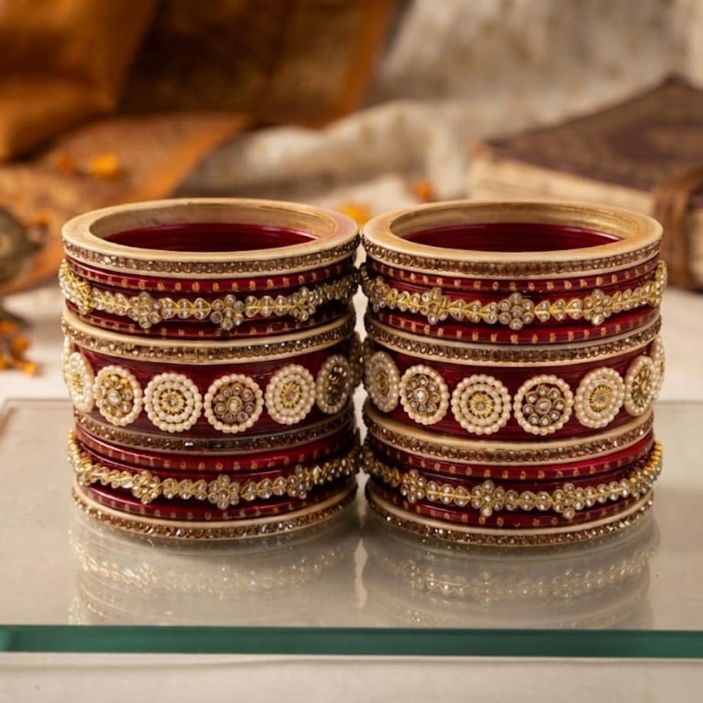 Royal Red Heritage Premium Lac Chuda Set